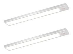 Clearance NETTLIFE - Luz LED para debajo del gabinete con sensor de movimiento, recargable por USB, 1500 mAh, para pasillo y armario Plateado