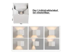 Online NETTLIFE Aplicación LED para Muro Int/Ext, Caliente IP65, para Casa, Dormitorio, Pasillo, Escalera Blanco
