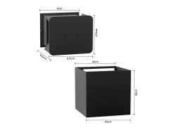 Discount NETTLIFE Aplicación LED para Muro Externa Negra, Up Down, IP65, 3000K, para Escalera Negro