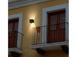 Discount NETTLIFE Aplicación LED para Muro Externa Negra, Up Down, IP65, 3000K, para Escalera Negro