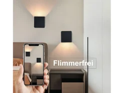 Discount NETTLIFE Aplicación LED para Muro Externa Negra, Up Down, IP65, 3000K, para Escalera Negro