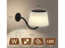 Best NETTLIFE Aplique de pared para interiores a pilas: 2 luces LED regulables con interruptor, focos de pared inalámbricos s modernos Negro