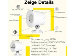 Online NETTLIFE Aplique de pared interior sin fuente de alimentación: Aplique LED con interruptor eWhite Iluminación de pared inalámbrica Táctil Variable Blanco