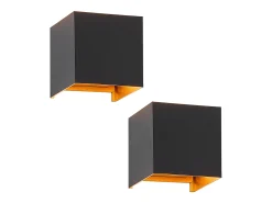 Clearance NETTLIFE Aplique LED Interior/Exterior: juego de 2 lámparas de exterior cálido IP65 Aplique de exterior G9 Blanco