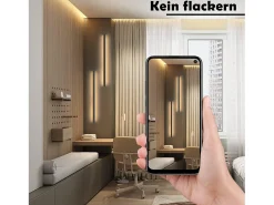 Online NETTLIFE Aplique LED para Interiores - Lámpara de Pasillo Moderna de 60 cm y 21 W, Color Blanco cálido, para Pasillo Arriba y Abajo Negro