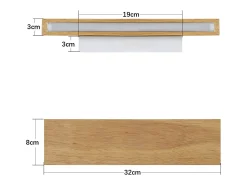 Clearance NETTLIFE Aplique LED para Interiores - Lámpara de de Madera Moderna de 32 CM Lámpara de Escalera con Diseño Arriba y Abajo 11W 3000K Blanco Cálido Marru00f3n
