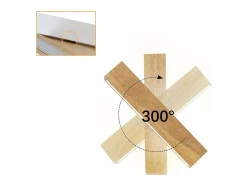 Clearance NETTLIFE Aplique LED para Interiores - Lámpara de de Madera Moderna de 32 CM Lámpara de Escalera con Diseño Arriba y Abajo 11W 3000K Blanco Cálido Marru00f3n