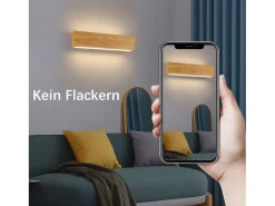 Clearance NETTLIFE Aplique LED para Interiores - Lámpara de de Madera Moderna de 32 CM Lámpara de Escalera con Diseño Arriba y Abajo 11W 3000K Blanco Cálido Marru00f3n