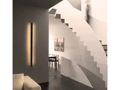 Online NETTLIFE Aplique LED para Interiores - Lámpara de Pasillo Moderna de 80 CM y 27 W, Color Blanco cálido, para Pasillo Arriba y Abajo Negro