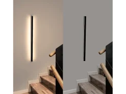 Online NETTLIFE Aplique LED para Interiores - Lámpara de Pasillo Moderna de 80 CM y 27 W, Color Blanco cálido, para Pasillo Arriba y Abajo Negro