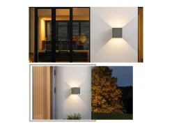 Clearance NETTLIFE Aplique LED 5W - Lámpara de Pared Exterior/Interior , Regulable Doble Haz Impermeable IP65 230V 3000K Gris