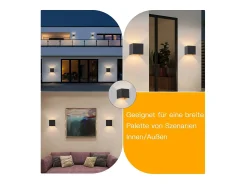 Clearance NETTLIFE Aplique LED 3W, 4 piezas - G9 Aplique Exterior/Interior y Dorado, impermeable doble haz orientable IP65 230V 3000K Negro