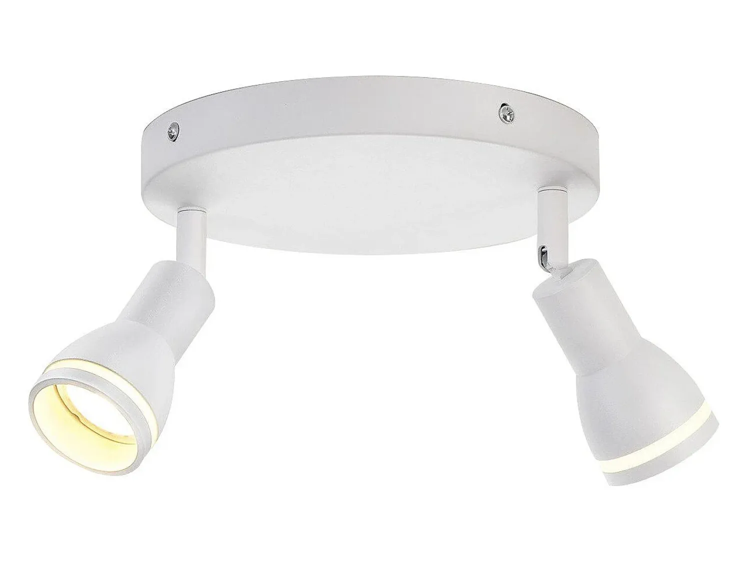 Clearance NETTLIFE Foco de techo LED de 2 bombillas , foco de techo para salón, foco orientable GU10, lámpara moderna de foco. Blanco