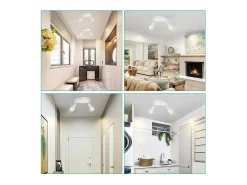 Clearance NETTLIFE Foco de techo LED de 2 bombillas , foco de techo para salón, foco orientable GU10, lámpara moderna de foco. Blanco