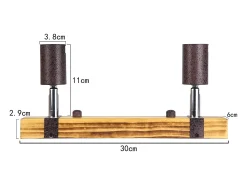 Best NETTLIFE Foco de techo retro 2 lámparas regulables con viga de madera, LED orientable, intercambiable Amarillo