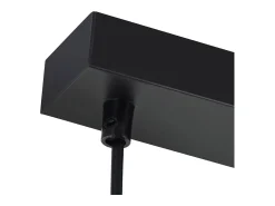 New NETTLIFE Lámpara colgante moderna de cristal para mesa de comedor, 3 llamas, E27 Negro