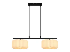 New NETTLIFE Lámpara colgante vintage para mesa de comedor, lámpara colgante para salón, comedor, 2 luces, color Blanco