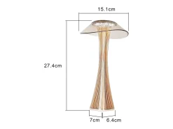 Sale NETTLIFE Lámpara de mesa LED táctil regulable con batería, lámpara de noche con USB. Dorado