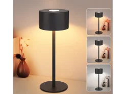Outlet NETTLIFE Lámpara de mesa LED inalámbrica (paquete de 2): lámpara de mesa regulable al tacto con 3 temperaturas de color, altura ajustable, USB Negro