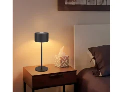 Outlet NETTLIFE Lámpara de mesa LED inalámbrica (paquete de 2): lámpara de mesa regulable al tacto con 3 temperaturas de color, altura ajustable, USB Negro