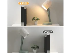 Sale NETTLIFE Lámpara de noche lámpara de mesa de salón con cable juego de 2 lámparas pequeñas 37,4 cm E14 lámparas de mesa modernas Verde
