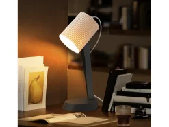 Best NETTLIFE Lámpara de noche, lámpara de mesa para salón con cable - juego de 2 lámparas de mesa modernas pequeñas E14 Gris