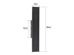 Sale NETTLIFE Lámpara de pared interior Lámpara de pared LED 30 CM Lámpara de pasillo moderna Lámpara de escalera negra de dormitorio blanco cálido 8 W Negro