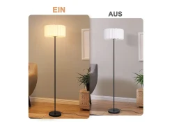 NETTLIFE Lámpara de pie vintage, lámpara de pie para salón, lámpara de pie, lámpara de pie con pantalla de papel blanco, lámpara de pie para salón, lámpara G9
