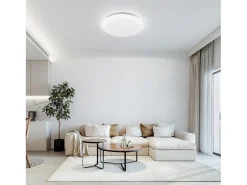 Outlet NETTLIFE Lámpara de Techo LED 12W, 6000K, 25cm Neutro Cielo Estrellado Iluminación de Techo Lámpara de Redonda para Dormitorio Infantil Blanco