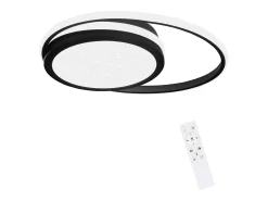 Clearance NETTLIFE Lámpara de Techo LED para - Lámpara Negra Regulable Lámpara Redonda Moderna de 56 W con Diseño de Cielo Estrellado, Estudio, Negro