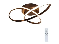 Online NETTLIFE Lámpara de Techo LED Regulable 33 W Lámpara Negra con Control Remoto Lámpara de Dormitorio Moderna 40 cm para Sala de Estar Pasillo Estudio Negro