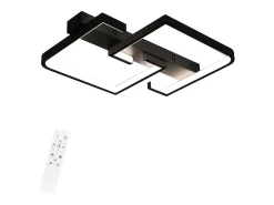 Online NETTLIFE Lámpara de Techo LED 45W Metal 60CM Salón Regulable con Mando a Distancia Diseño Moderno para Dormitorio Comedor Estudio Cocina Negro