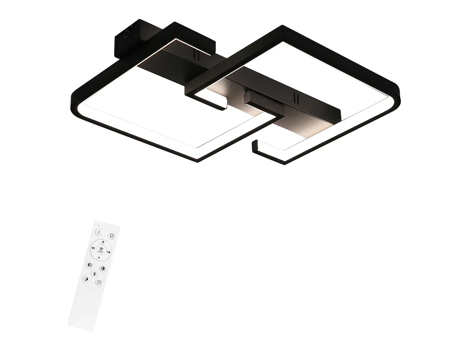 Online NETTLIFE Lámpara de Techo LED 45W Metal 60CM Salón Regulable con Mando a Distancia Diseño Moderno para Dormitorio Comedor Estudio Cocina Negro
