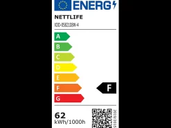 Sale NETTLIFE Lámpara de techo LED para salón: lámpara de salón regulable 62W con 2 focos de techo negros con mando a distancia Blanco