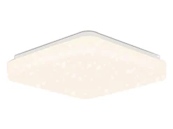 NETTLIFE Plafón^Lámpara de techo LED, 21 cm, lámpara de cielo estrellado, 15 W, cuadrada, , neutro, decoración de estrellas para, habitación infantil Blanco