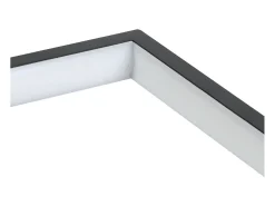 Best NETTLIFE Lámpara de Techo LED Negra 80 cm Moderna Regulable con Mando a Distancia 48W Rectángulo Diseño de Metal para Dormitorio Habitación Infantil Negro