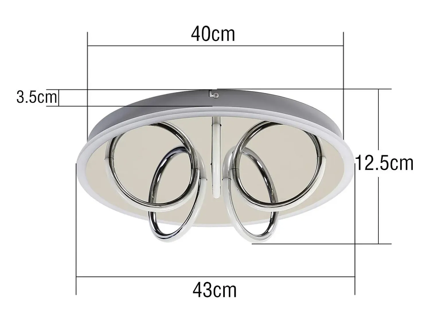 Outlet NETTLIFE Lámpara de Techo LED Luz de Salón Cálido 41W, 3000K, 43 x 12,5 cm Lámpara Moderna para Dormitorio Habitación de los Niños, Pasillo Blanco