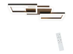 Sale NETTLIFE Lámpara de techo LED , 48 W, regulable, lámpara de ,lámpara de diseño moderno, color , con mando a distancia, lámpara de para dormitorio Negro