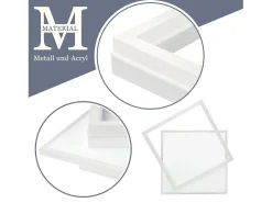 Clearance NETTLIFE Lámpara de Techo LED Sala de Estar Dormitorio Lámpara Regulable con Control Remoto 42W Diseño Moderno Cuadrado Acrílico para Cocina Blanco
