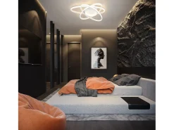 Outlet NETTLIFE Lámpara de Techo LED de Diseño Moderno con Control Remoto 77W Regulable Lámpara de para Sala de Estar para Dormitorio Pasillo Oficina Blanco