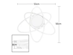 Outlet NETTLIFE Lámpara de Techo LED de Diseño Moderno con Control Remoto 77W Regulable Lámpara de para Sala de Estar para Dormitorio Pasillo Oficina Blanco