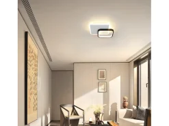 Online NETTLIFE Lámpara de Techo LED 3000K 24,5cm 22W Lámpara de Pasillo Lámpara de Cocina de Diseño Moderno Negro para Dormitorio Sala de Estar Blanco