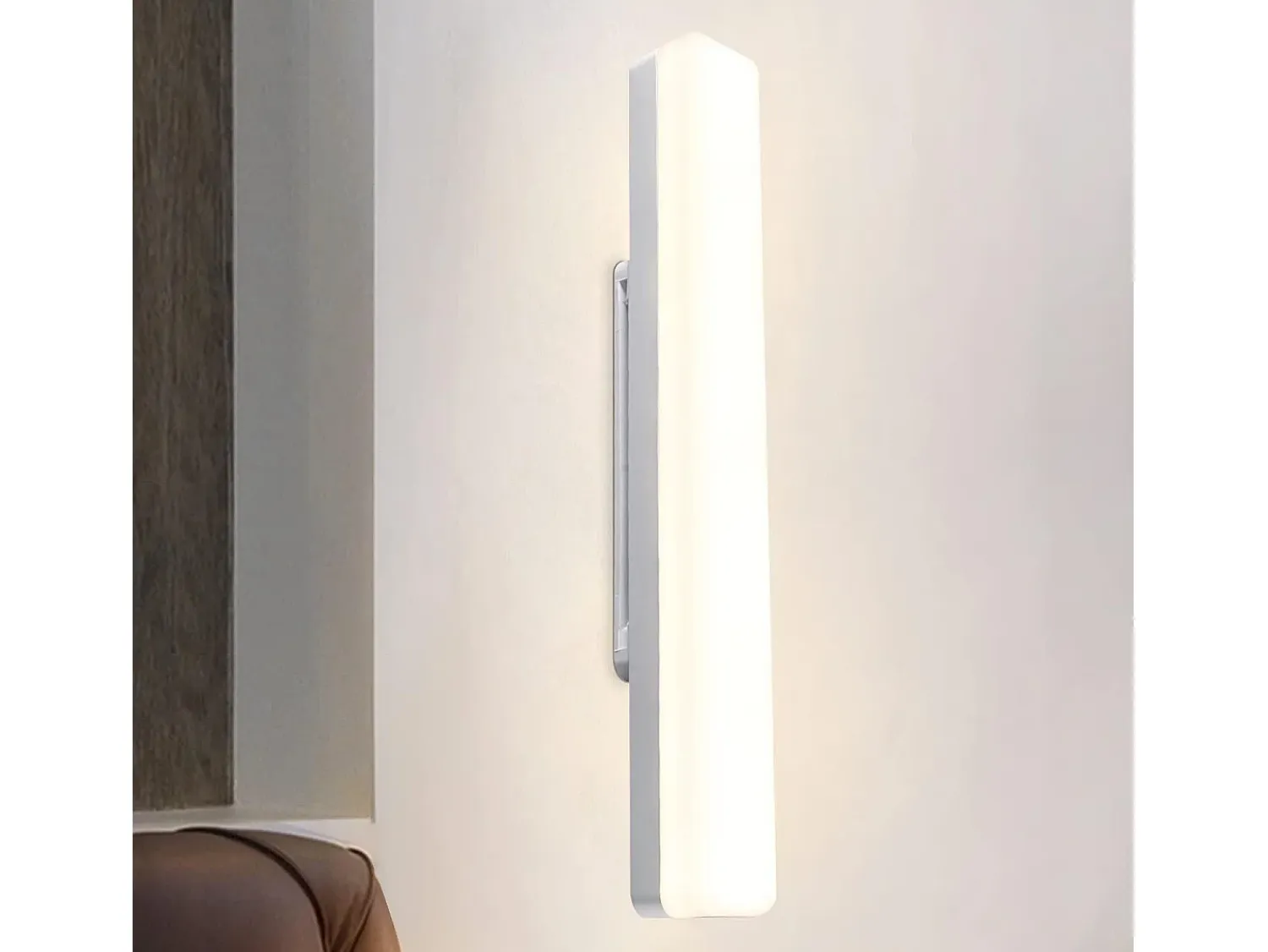 Clearance NETTLIFE Lámpara de techo LED para, larga, 40 cm, luz diurna, 18 W, luz de techo blanca neutra, para sótano, pasillo, oficina, garaje, dormitorio Blanco