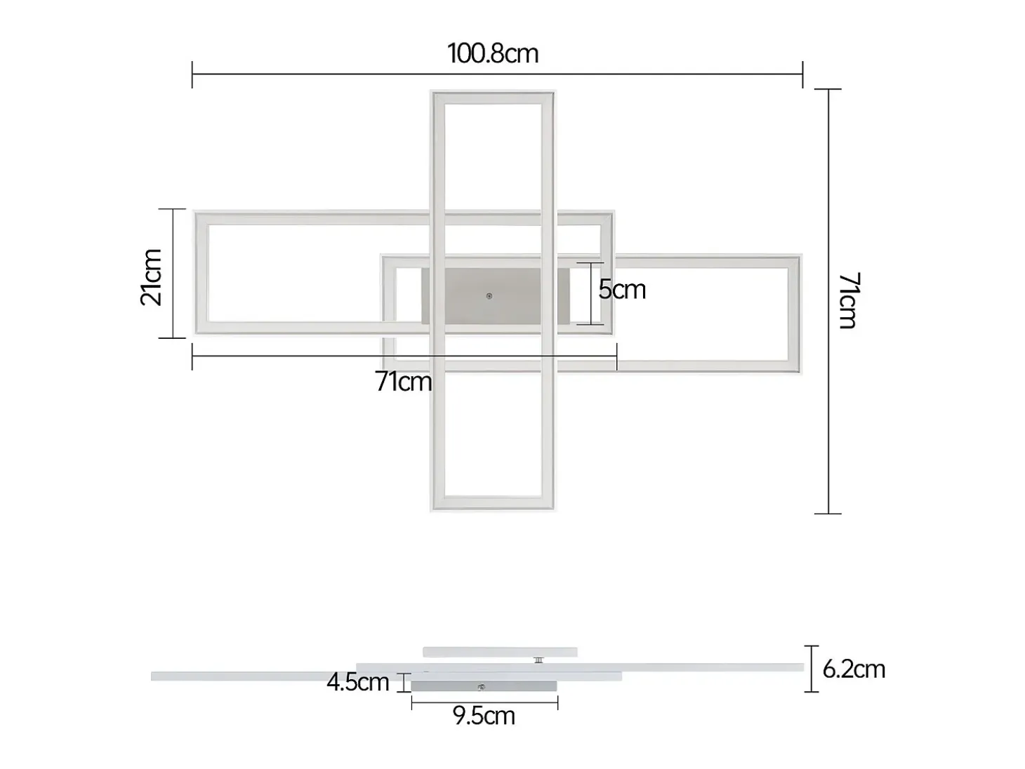NETTLIFE, Lámpara de techo LED para salón, RGB, cambio de color, regulable en intensidad con control remoto, para habitación, lámpara moderna de 50W.