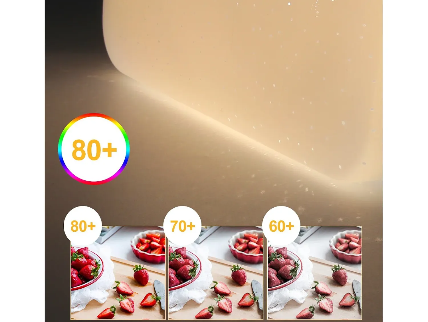 NETTLIFE Plafón^Lámpara techo LED 15W, Dormitorio cielo estrellado 21cm, Blanca cálida, Estrella cuadrada, Decoración cocina, Niños, Oficina Blanco