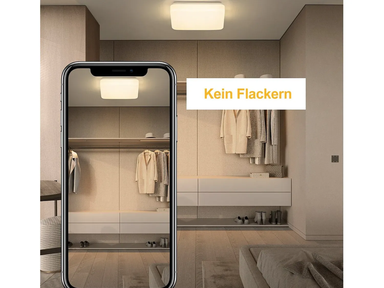 NETTLIFE Plafón^Lámpara techo LED 15W, Dormitorio cielo estrellado 21cm, Blanca cálida, Estrella cuadrada, Decoración cocina, Niños, Oficina Blanco