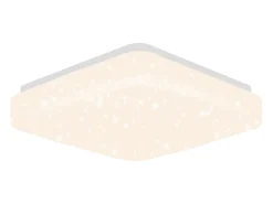 NETTLIFE Plafón^Lámpara techo LED 15W, Dormitorio cielo estrellado 21cm, Blanca cálida, Estrella cuadrada, Decoración cocina, Niños, Oficina Blanco