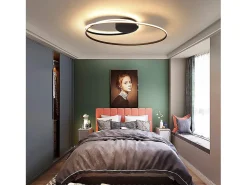 NETTLIFE. Luces de techo LED para salón de 36W, lámpara para salón y habitación, 3000K, luz blanca cálida.