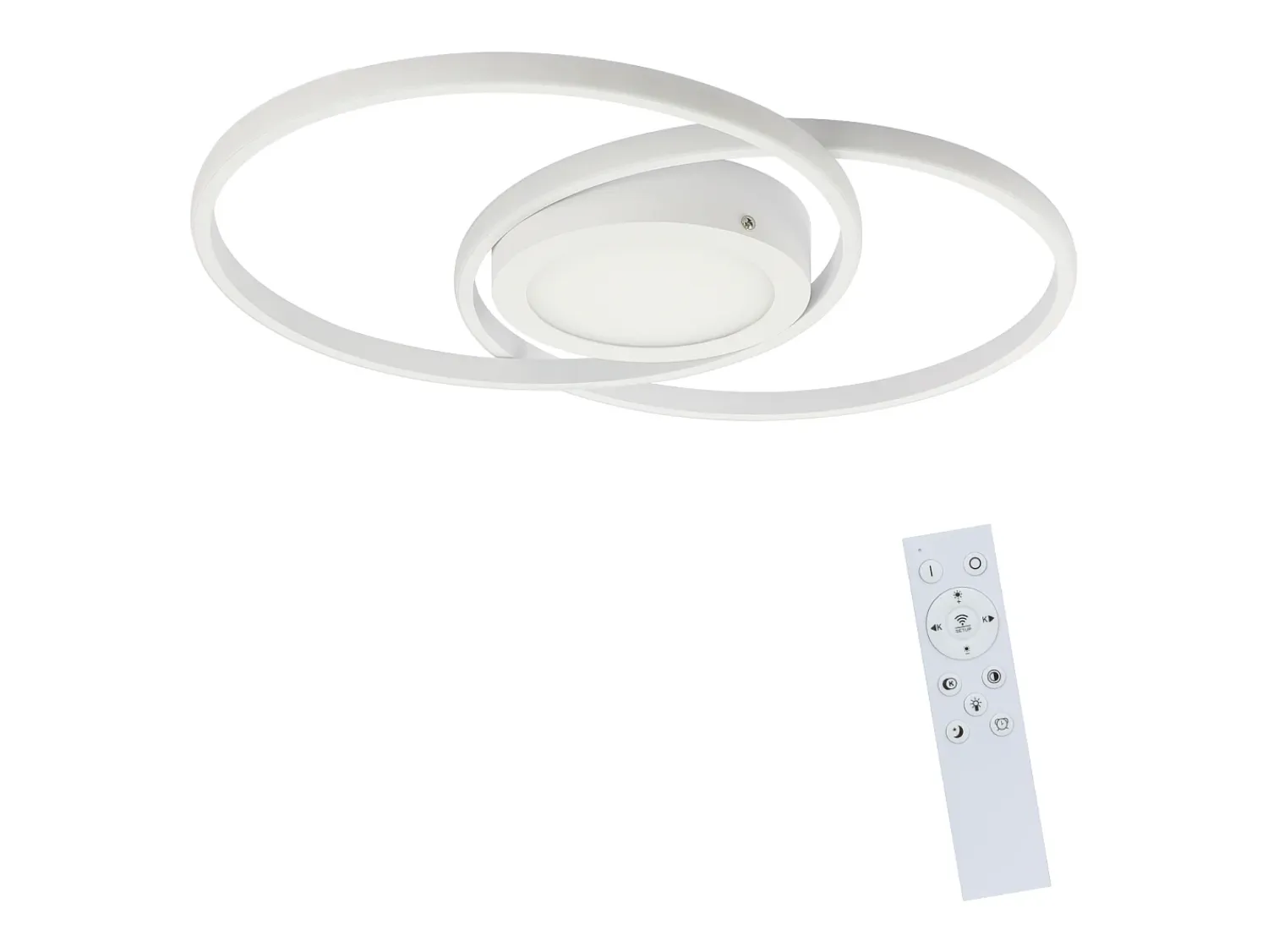NETTLIFE Plafón^Luz de Techo LED Regulable con Control Remoto 48W Diseño para el Salón Dormitorio Lámpara Moderna para Cocina Oficina Blanco