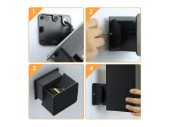 Outlet NETTLIFE Pack de 2 Aplique LED para exterior e interior: iluminación de pared negra, lámpara exterior, pared de casa 5 W IP65 blanco cálido 3000 K Negro